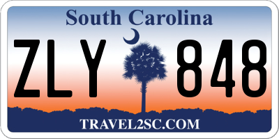 SC license plate ZLY848