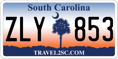 SC license plate ZLY853