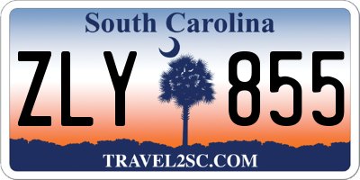 SC license plate ZLY855
