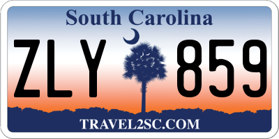 SC license plate ZLY859