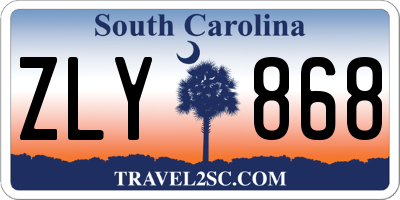 SC license plate ZLY868