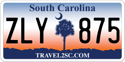 SC license plate ZLY875