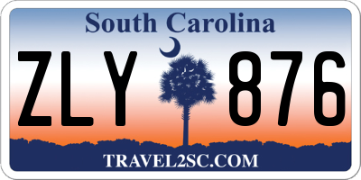 SC license plate ZLY876