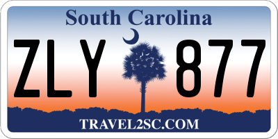 SC license plate ZLY877