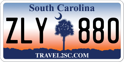 SC license plate ZLY880