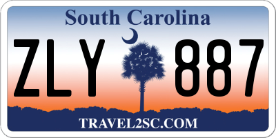 SC license plate ZLY887