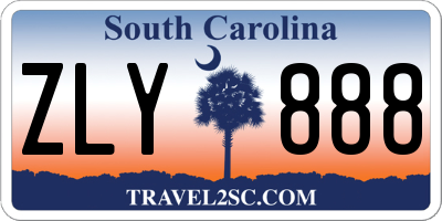 SC license plate ZLY888