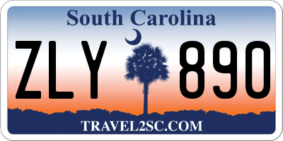 SC license plate ZLY890