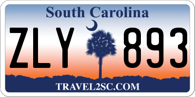 SC license plate ZLY893