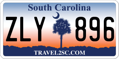 SC license plate ZLY896