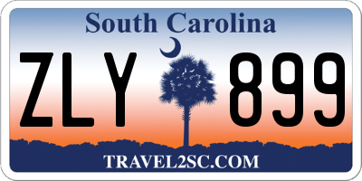 SC license plate ZLY899