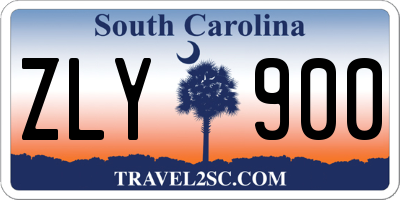 SC license plate ZLY900
