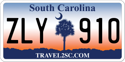 SC license plate ZLY910