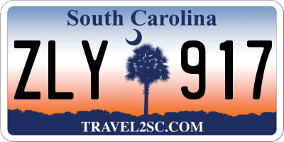 SC license plate ZLY917