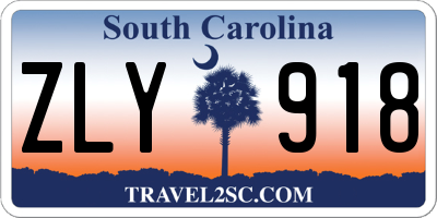 SC license plate ZLY918