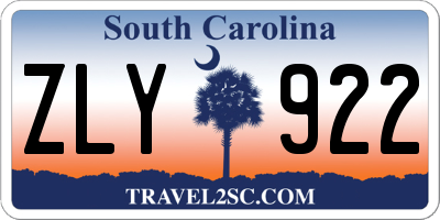 SC license plate ZLY922