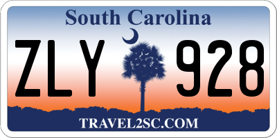 SC license plate ZLY928
