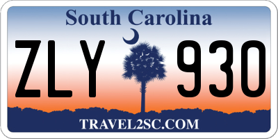 SC license plate ZLY930