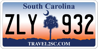 SC license plate ZLY932
