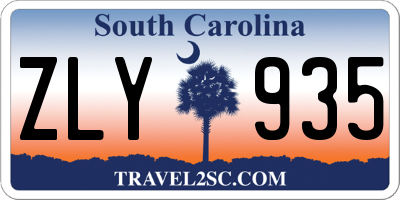 SC license plate ZLY935