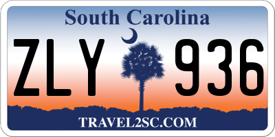 SC license plate ZLY936