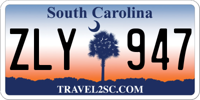 SC license plate ZLY947