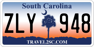 SC license plate ZLY948