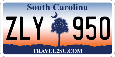 SC license plate ZLY950