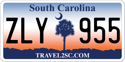 SC license plate ZLY955