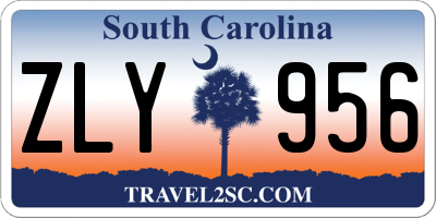 SC license plate ZLY956