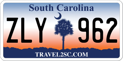 SC license plate ZLY962