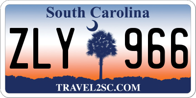 SC license plate ZLY966