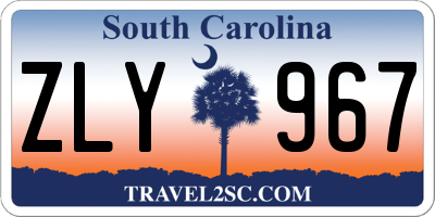 SC license plate ZLY967