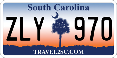 SC license plate ZLY970