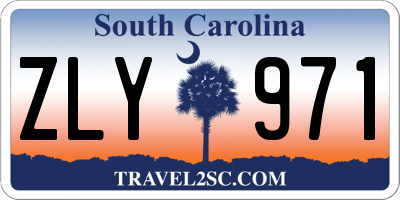 SC license plate ZLY971