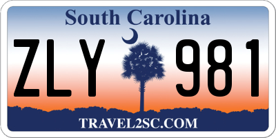 SC license plate ZLY981