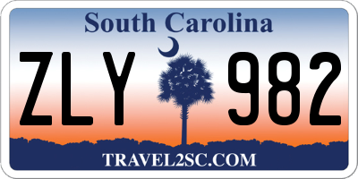 SC license plate ZLY982