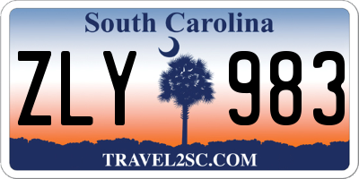 SC license plate ZLY983