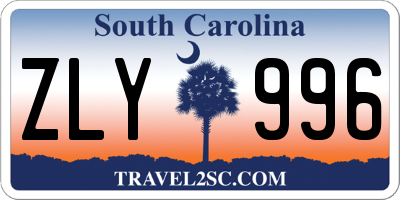 SC license plate ZLY996