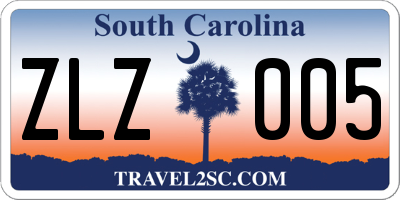 SC license plate ZLZ005