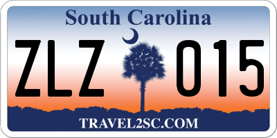 SC license plate ZLZ015
