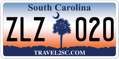 SC license plate ZLZ020