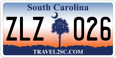 SC license plate ZLZ026
