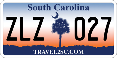 SC license plate ZLZ027