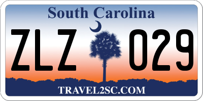 SC license plate ZLZ029