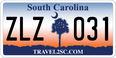 SC license plate ZLZ031