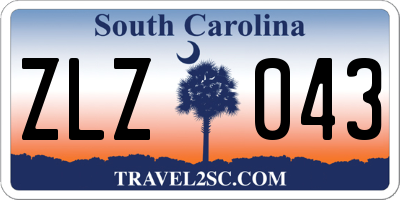 SC license plate ZLZ043