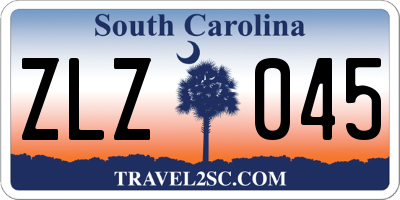 SC license plate ZLZ045