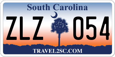 SC license plate ZLZ054