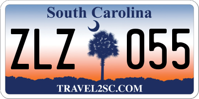 SC license plate ZLZ055